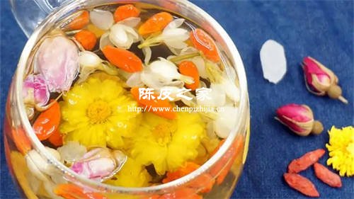 陈皮玫瑰花菊花泡在一起喝有什么好处