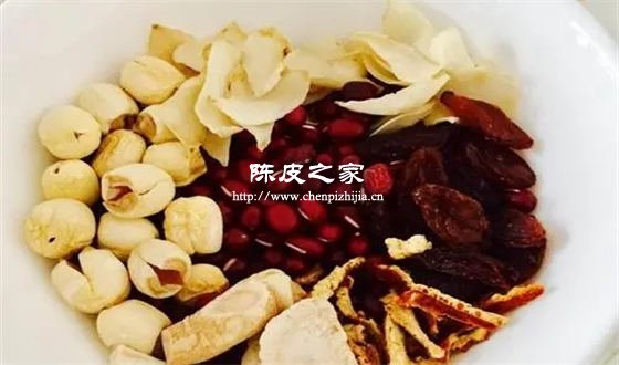 陈皮红豆莲子羹材料一览