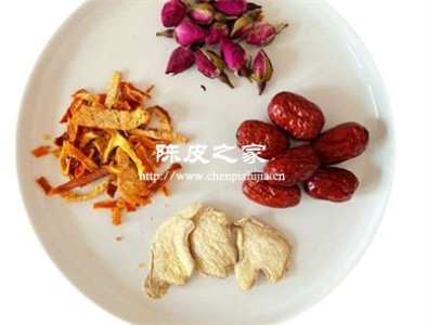 陈皮和生姜红枣泡水喝的功效