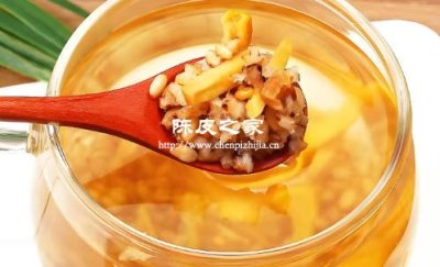 陈皮姜米茶的家庭制作方法